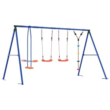 Vidaxl Zunanji swing komplet večbarvno 330 x 185 x 185 cm Jeklo in PE