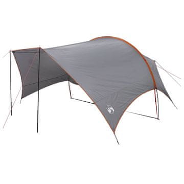 Vidaxl Vodoodporen kamperski tarp Siva in oranžna 550 x 400 x 230 cm
