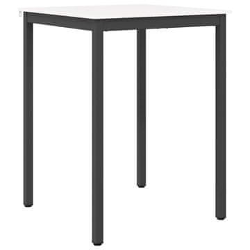 Vidaxl Barska miza Bela 80 x 80 x 105 cm Masivno borovo les