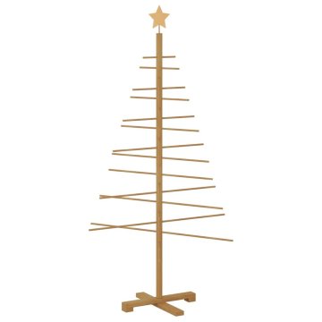Vidaxl Leseno božično drevo z stojalom Rjava 150 cm Bambus