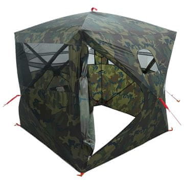 Vidaxl Lovski šotor Kamuflažna 143 x 143 x 165 cm Poliester in jeklo