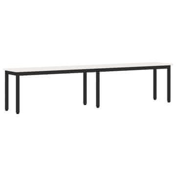 Vidaxl klop Bela 200 x 35 x 45 cm Masivno borovo les