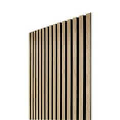 ALFISTYLE Akustične stenske plošče z lesenim furnirjem - dekor svetli hrast | 260 x 60,5 cm | AK001_LONG.