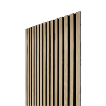 ALFISTYLE Akustične stenske plošče z lesenim furnirjem - dekor svetli hrast | 260 x 60,5 cm | AK001_LONG.