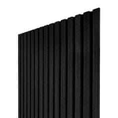 ALFISTYLE Akustične stenske plošče z lesenim furnirjem - dekor črni hrast | 260 x 60,5 cm.