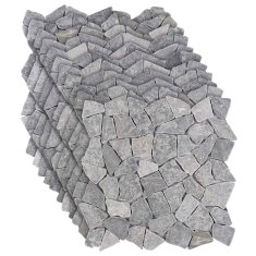 Vidaxl Mozaik ploščice Svetlo siva 30 x 30 cm Marmor