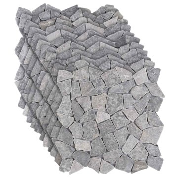 Vidaxl Mozaik ploščice Svetlo siva 30 x 30 cm Marmor