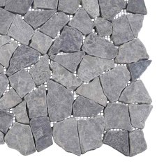 Vidaxl Mozaik ploščice Svetlo siva 30 x 30 cm Marmor