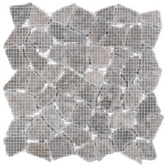 Vidaxl Mozaik ploščice Svetlo siva 30 x 30 cm Marmor
