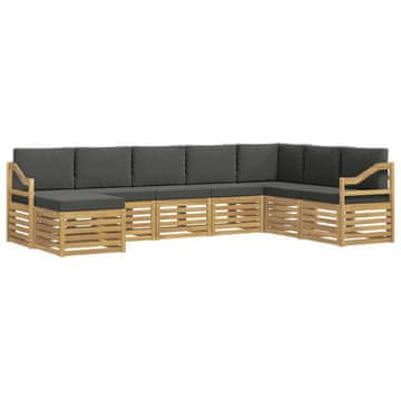 Vidaxl Zunanja garnitura za sedenje 8 szt. Bela in antracit