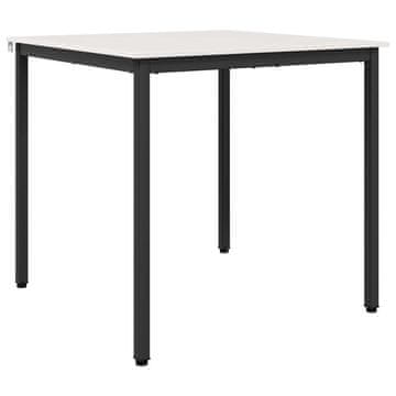 Vidaxl Jedilna miza 80 x 80 x 75 cm Masivno borovo les Bela Kvadrat