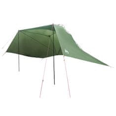 Vidaxl Avto šotor s streho Zelena 350 x 250 cm Poliester in jeklo