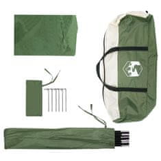 Vidaxl Avto šotor s streho Zelena 350 x 250 cm Poliester in jeklo
