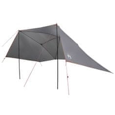 Vidaxl Avto šotor s streho Siva in oranžna 308 x 215 x 220 cm