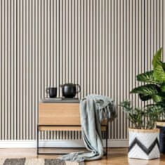 ALFISTYLE Akustične stenske plošče z lesenim furnirjem - dekor sivi hrast | 260 x 60,5 cm | AK002_LONG.