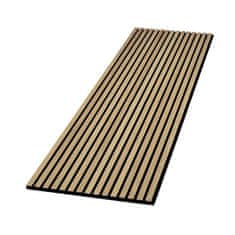 ALFISTYLE Akustične stenske plošče z lesenim furnirjem - dekor rjavi hrast | 260 x 60,5 cm | AK003_LONG.