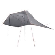 Vidaxl Avto šotor Siva in oranžna 350 x 250 cm Poliester in jeklo