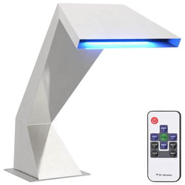 Vidaxl Vodni slap za bazen z RGB LED Nerjaveče jeklo 63,5 x 29 x 51 cm