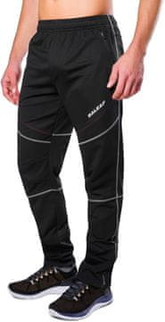 Nikcorp Moške kolesarske hlače Softshell XL črne z izolacijsko plastjo in mehkim flisom, vetrozaščitne zadrge na hlačnicah, elastičen pas z vrvico, 2 žepa z zadrgo do 14 cm, odsevni logotip