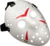 Halloween maska Fartoni Jason Voorhees Petek 13, univerzalna velikost za odrasle, bela plastična maska za kostum, realističen horror dizajn
