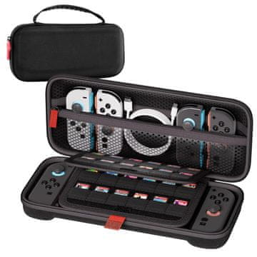ProCase Zaščitno ohišje za Nintendo Switch 2 EVA zadrga 24 rež za igre elastičen žep za dodatke črna