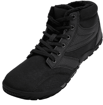 Nikcorp Moške zimske škornje/snežke, izolirane, proti zdrsu Wide Toe Box, Bungee vezanje, črne 39 EU, podloga iz sintetičnega krzna, gumijast podplat za sneg in led