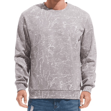 Nikcorp Moška flis jakna Crewneck Casual podložena topla siva 3XL, regular fit 75% bombaž 25% poliester, izolacija proti mrazu in vetru, za jesensko-zimsko outdoor vsakodnevno nošenje