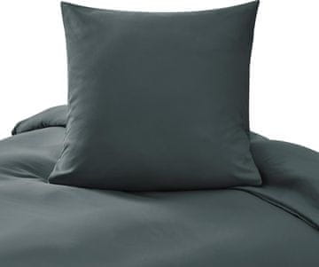 Nikcorp Komplet posteljine 4-delni Siva Posteljina 2×135×200 cm + 2×40×80 cm mikrovlakna poliester, Öko-Tex Standard 100, mehko zračno, enostavno pranje do 40 °C