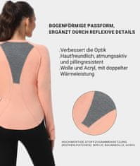 Nikcorp Ženska termalna majica SURFEASY model z dolgimi rokavi slim fit, funkcionalni flis, odprtine za palce, odsevni elementi, ukrivljen spodnji rob oranžna L