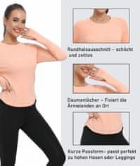 Nikcorp Ženska termalna majica SURFEASY model z dolgimi rokavi slim fit, funkcionalni flis, odprtine za palce, odsevni elementi, ukrivljen spodnji rob oranžna L