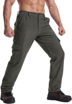 Nikcorp moške lovske softshell hlače nepromokljive vetrovne, zatepljene s flis podlogo 96% poliester 4% elastan, 5 žepov 4 spredaj 1 zadaj UV zaščita, prilagodljiv pas vrvica siva 3XL