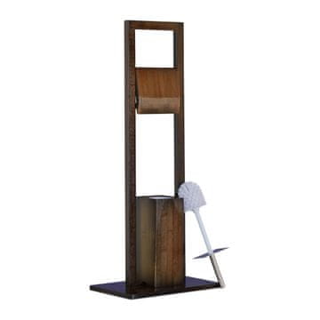 Northix WC stol bambus temno rjav