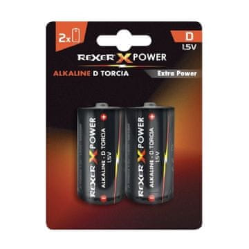 Rexer bateriji D | LR20 Alkaline Power 2/1 blister