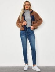Nikcorp Ženske skinny jeans Visoký pas elastične džegginge Nižádné informace Slim Fit zeštíhlující efekat džínovina prozračne, 5 žepov, zip i gumb S tamno modre, notranja dolžina 73,6 cm
