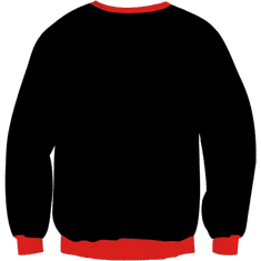 Nikcorp Otroški božični pulover z dolgim rokavom 3D motiv črn velikost S topla zračna elastčna pletenina 45 % bombaž 55 % akril Crew Neck za zimo in darilo