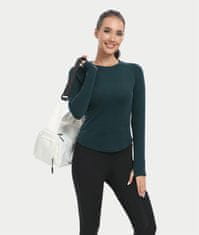 Nikcorp Ženska termoaktivna majica Ostalo termo majica slim fit dolg rokav odprtine za palce odsevni element zimski outdoor športi dnevno udobje zelena M