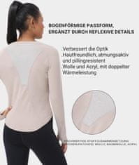 Nikcorp Ženska športna termična majica SURFEASY model slim fit dolgi rokavi, odsevni detajli, odšitine za palce, zračna polarna tkanina kaki, 3XL