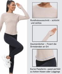 Nikcorp Ženska športna termična majica SURFEASY model slim fit dolgi rokavi, odsevni detajli, odšitine za palce, zračna polarna tkanina kaki, 3XL