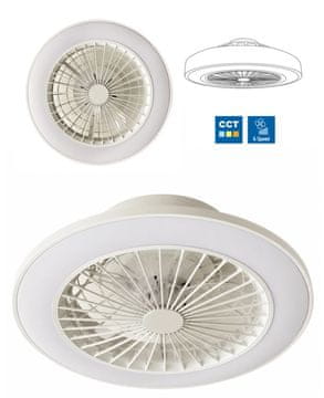 Optonica LED svetilka z ventilatorjem 36W CCT 2880lm IP20 bela