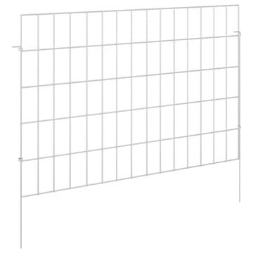 Vidaxl Ograja za vrt z žeblji 48 szt. 75 x 50 cm Mesh Pocinkano jeklo