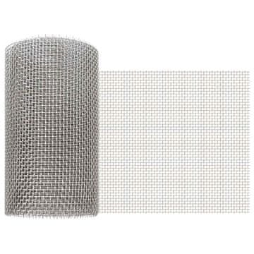 Vidaxl Mrežna zaslona 20 x 500 cm 6 Mesh Inox 201 Srebrna