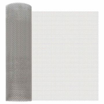 Vidaxl Mrežna zaslona 40 x 500 cm 6 Mesh Inox 201 Srebrna