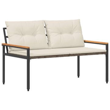 Vidaxl Zunanja klop 2 -Seater 116 x 67,5 x 72 cm poli ratan