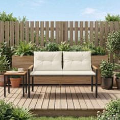 Vidaxl Zunanja klop 2 -Seater 116 x 67,5 x 72 cm poli ratan