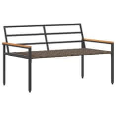 Vidaxl Zunanja klop 2 -Seater 116 x 67,5 x 72 cm poli ratan