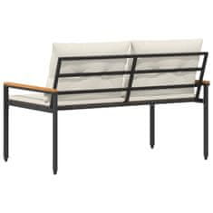 Vidaxl Zunanja klop 2 -Seater 116 x 67,5 x 72 cm poli ratan