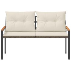 Vidaxl Zunanja klop 2 -Seater 116 x 67,5 x 72 cm poli ratan