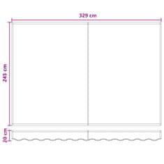 Vidaxl Nadomestno platno za tendo za 329 x 245 cm Temno zelena