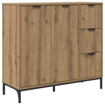 Vidaxl Strani šal Umetni hrast 89,5 x 33 x 82 cm Konstruiran les