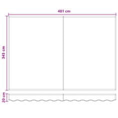 Vidaxl Nadomestno platno za tendo za 5x3.5 m Temno zelena Poliester